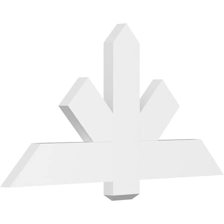 Ekena Millwork Kennewick Architectural Grade PVC Gable Bracket, 48"W x 24"H x 2"D x 6"F, 12/12 Pitch GBP048X24X0206KEN00